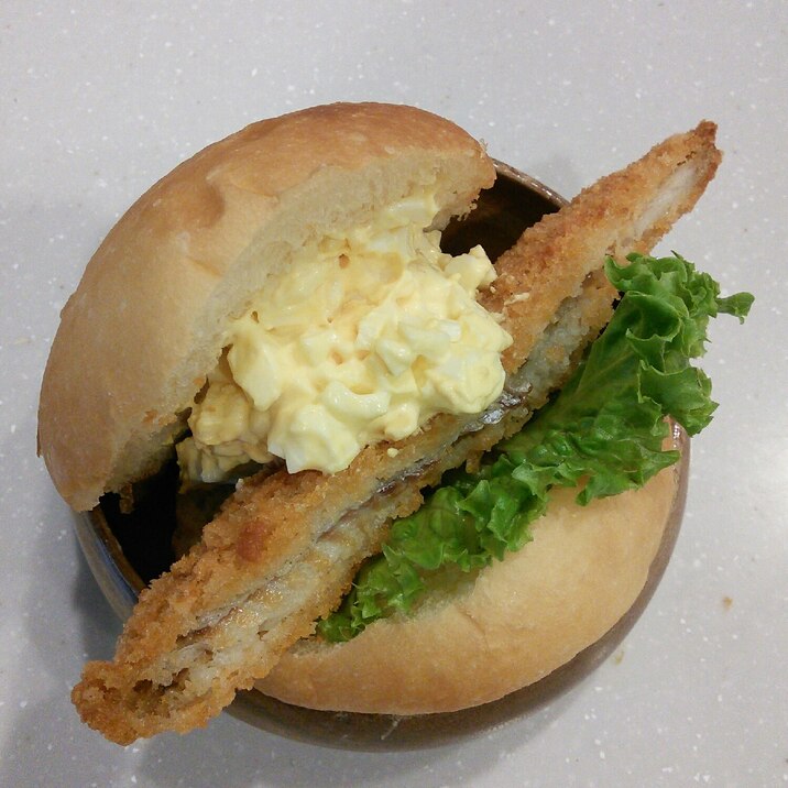 お手軽☆白身魚フライのバーガー